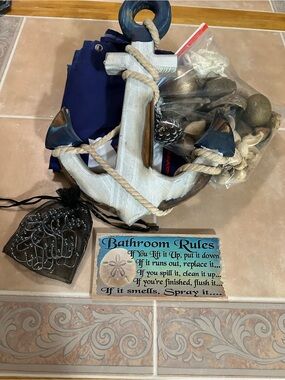 5 item set including Nautical Anchor Wall Decor PLUS!